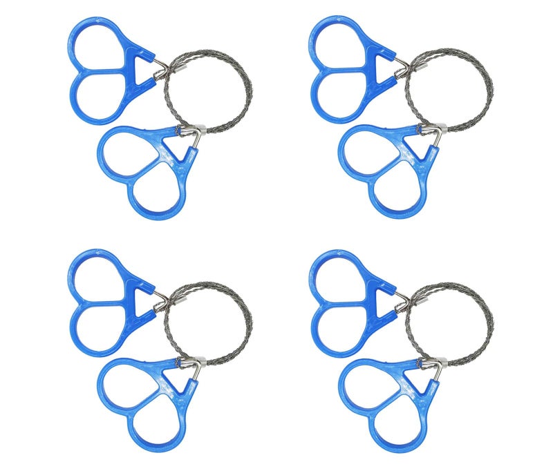Drchoer Survival Wire Saw for Camping Emergency: 4pcs Portable Stainless Steel Hand Cable Saw for PVC Pipe Wood Cutting - Image 1
